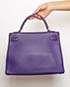Kelly 32 Togo Leather in Iris, back view